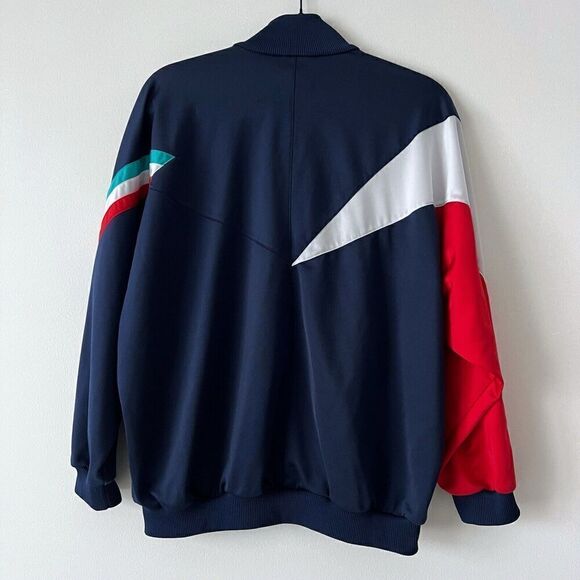 Vintage 90s Adidas Unisex Red White Blue Jacket Size M Masters of Sport Trefoil - Picture 13 of 13